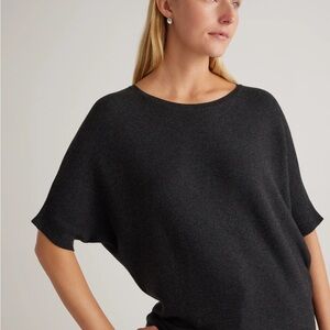NWOT Lightweight Cotton Cashmere Link-Stitch Dolman Sweater